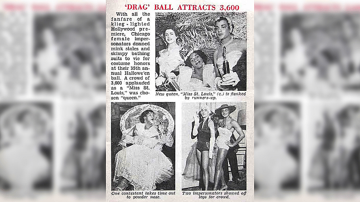 Halloween drag ball in Ebony magazine