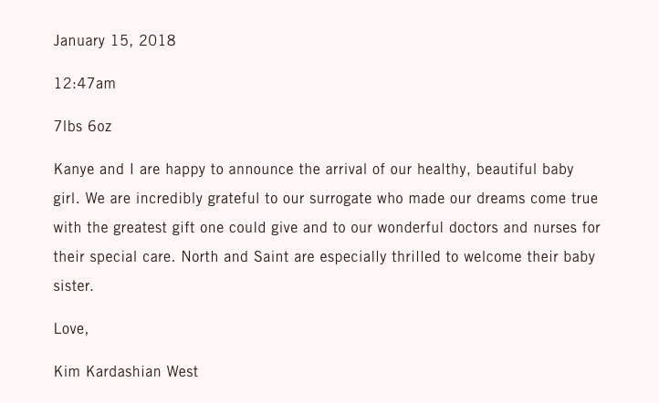 Kim Kanye Baby thegrio.com