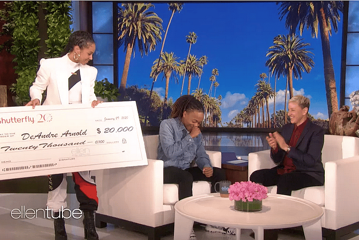 Alicia Keys, Ellen DeGeneres, Deandre Arnold theGrio.com