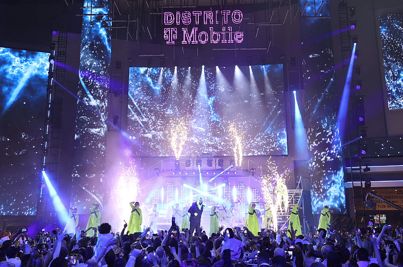 Puerto Rican native Farruko performs on Dick Clark’s New Year’s Rockin’ Eve with Ryan Seacrest 2023 during the show’s second-ever Spanish countdown from DISTRITO T-Mobile in San Juan, Puerto Rico.