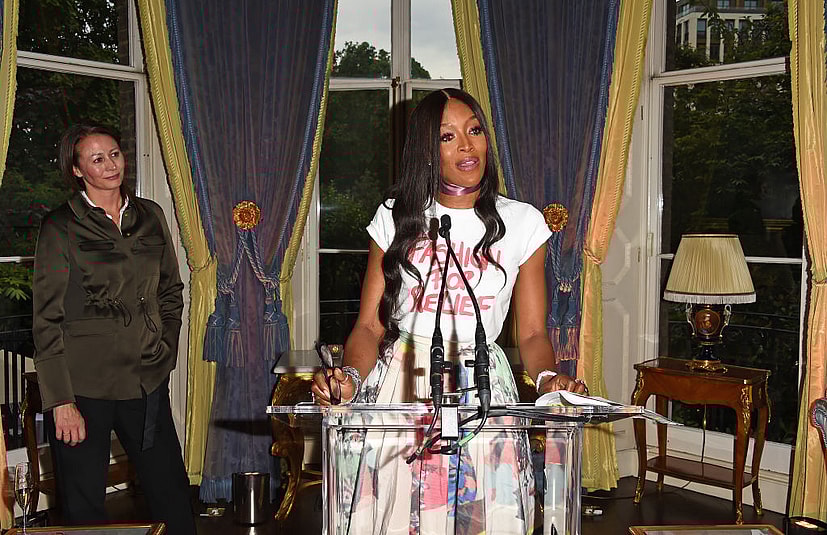 Caroline Rush (L) and Naomi Campbell attend The Fashion Awards 2019 and Fashion For Relief special announcement at The Ritz on June 24, 2019 in London, England. (Photo by David M. Benett/Dave Benett/Getty Images)