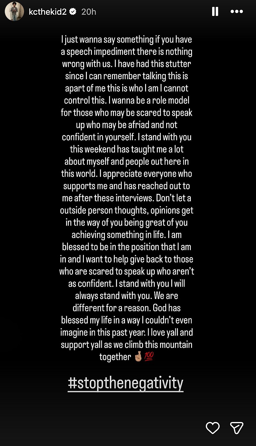 KC Concepcion. NFL 2026 combine, stutter, speech impediment, theGrio.com