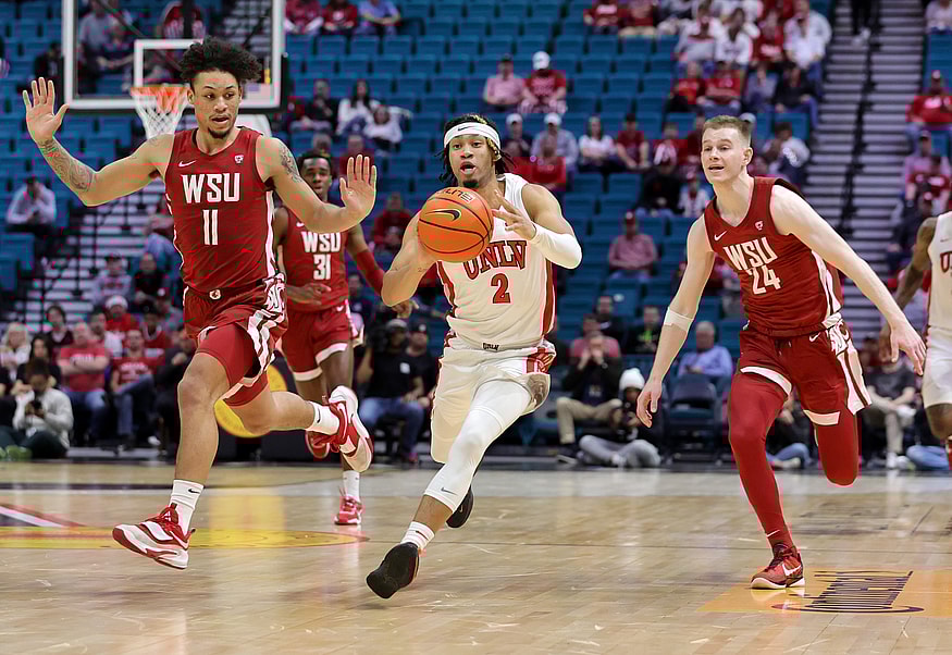 Dec. 10, 2022, in Las Vegas: The Rebels defeated the Cougars 74–70.