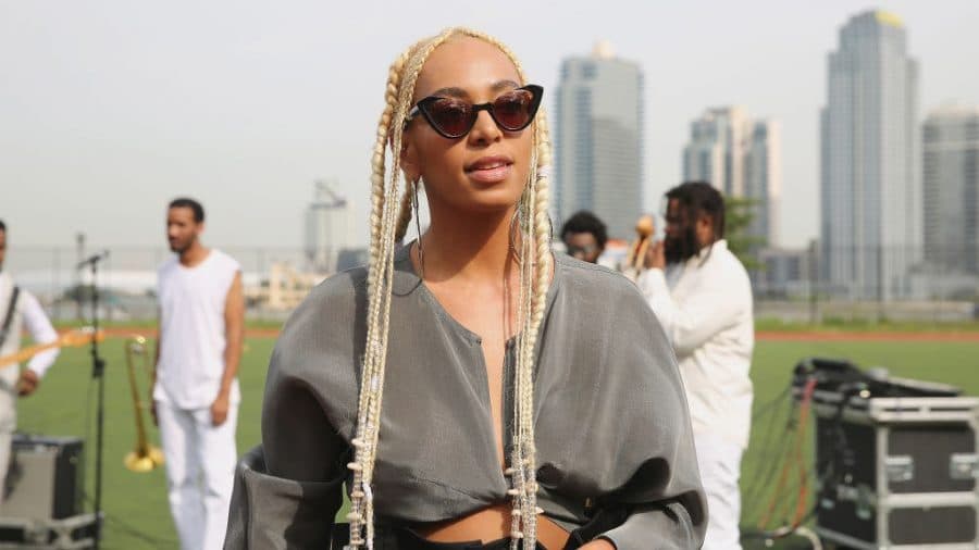 Singer Solange Knowles attends the Maryam Nassir Zadeh fashion show during New York Fashion Week on September 12, 2017 in New York City. (Photo by Mireya Acierto/Getty Images) thegrio.com