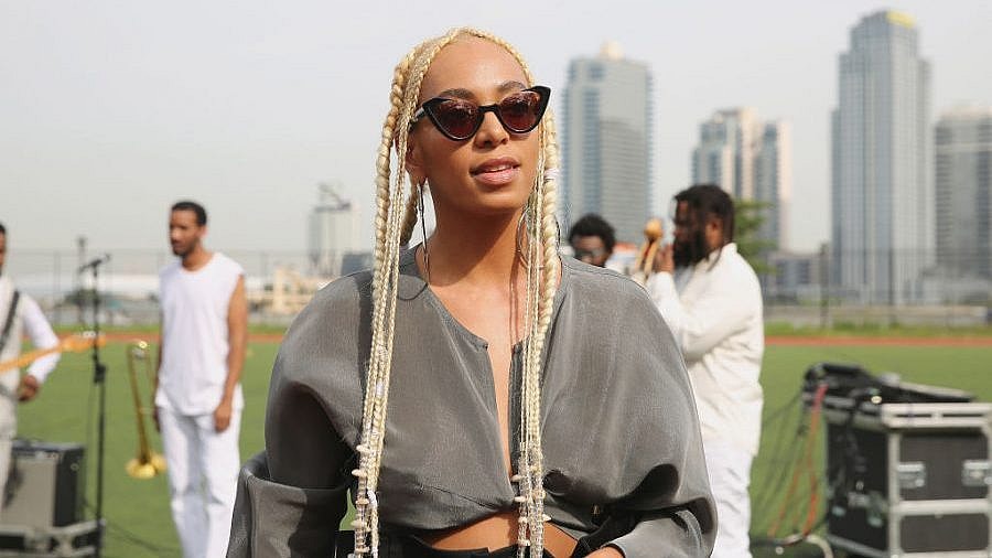 Singer Solange Knowles attends the Maryam Nassir Zadeh fashion show during New York Fashion Week on September 12, 2017 in New York City. (Photo by Mireya Acierto/Getty Images) thegrio.com