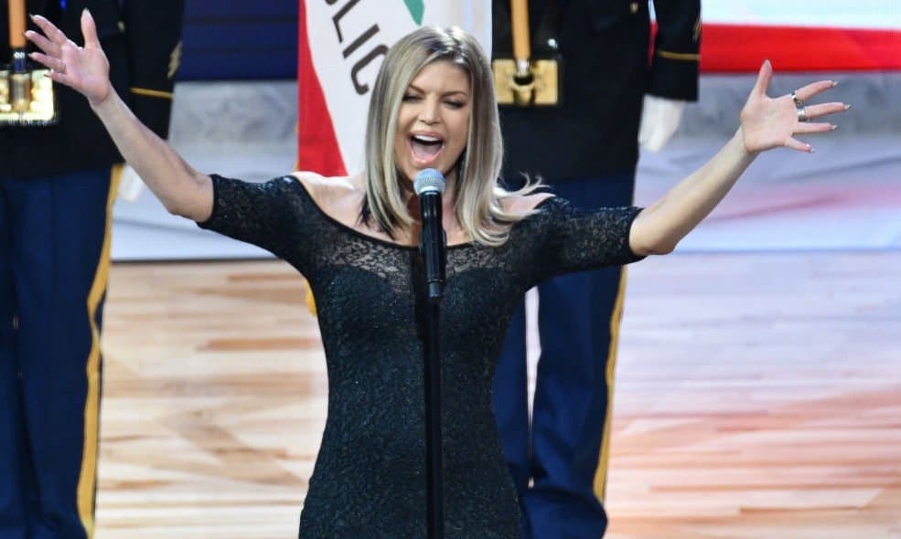 Fergie @ NBA All-Star game, 2018 thegrio.com