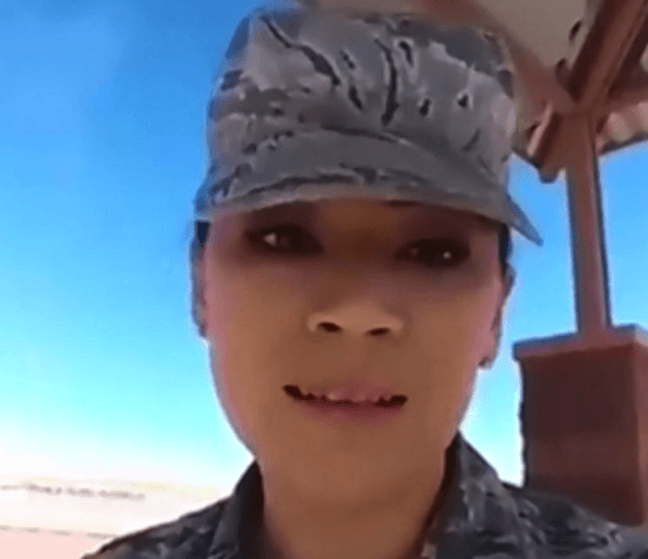 Air Force Sergeant Geraldine Lovely under investigation for racist tirade. (Facebook) thegrio.com