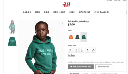 racist hoodie HM little boy thegrio.com