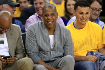 Jay-Z at Game 1 of the 2017 NBA Finals at ORACLE Arena on June 1, 2017 in Oakland, California. NOTE TO USER: User expressly acknowledges and agrees that, by downloading and or using this photograph, User is consenting to the terms and conditions of the Getty Images License Agreement. thegrio.com