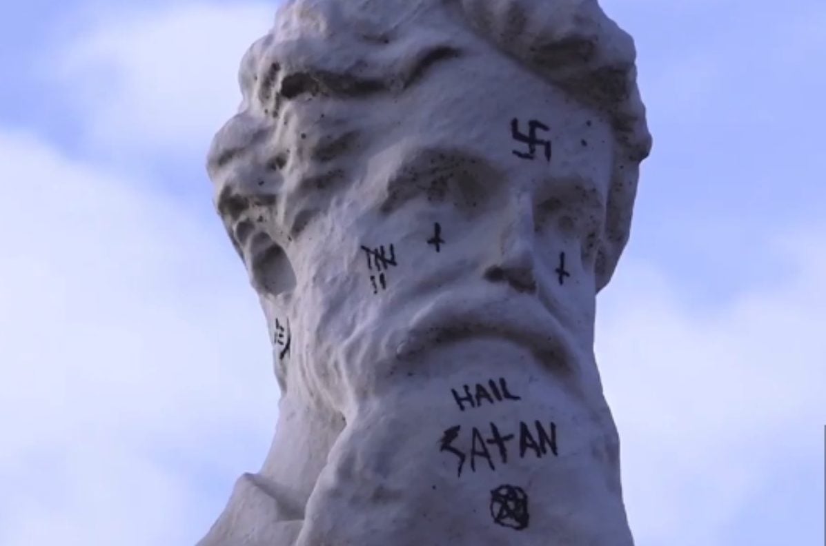 Outrage after Nword and Nazi swastikas deface 5,000 abolitionist