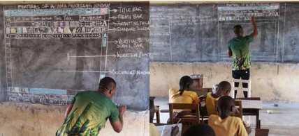 Microsoft donates computers to teacher in Ghana. (FACEBOOK / OWURA KWADWO HOTTISH) thegrio.com