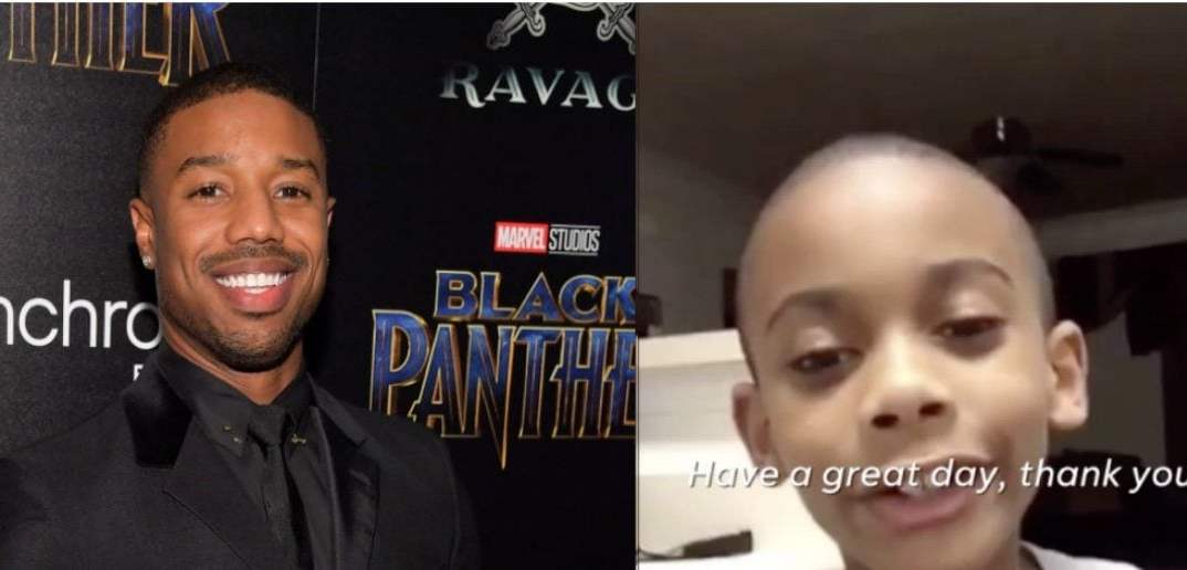 Michael B. Jordan surprises little boy with video message. thegrio.com