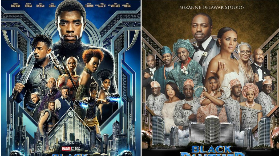 WakandaWedding Bride and groom celebrate with epic