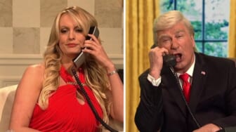 Stormy Daniels and Donald Trump on SNL thegrio.com