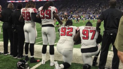 Two Atlanta Falcons players kneel in protest thegrio.com