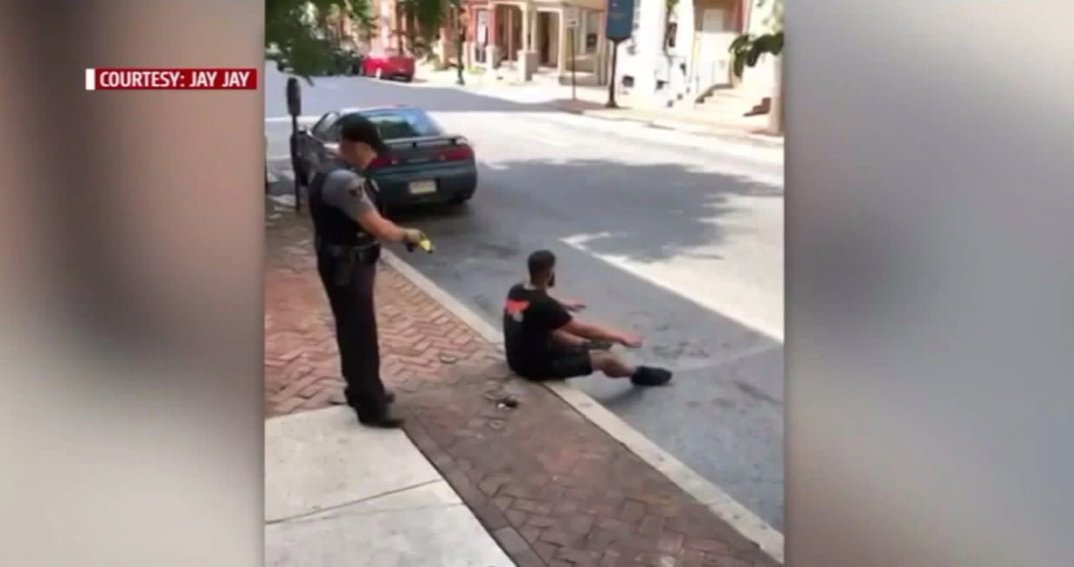 Police use stun gun on man seated on curb in Lancaster, PA thegrio.com