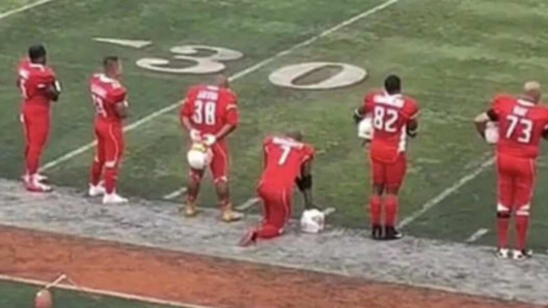 firefighter Camron McGarity under fire for taking a knee during charity football game thegrio.com