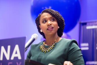 Rep. Ayanna Pressley says she lives with alopecia, reveals herself without hair