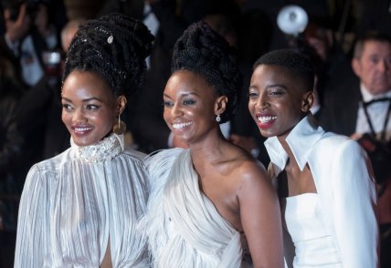 CANNES, FRANCE - MAY 09: Actress Samantha Mugatsia, director Wanuri Kahiu and actress Sheila Munyiva attend the screening of "Leto" during the 71st annual Cannes Film Festival at Palais des Festivals on May 9, 2018 in Cannes, France. (Photo by John Phillips/Getty Images) thegrio.com