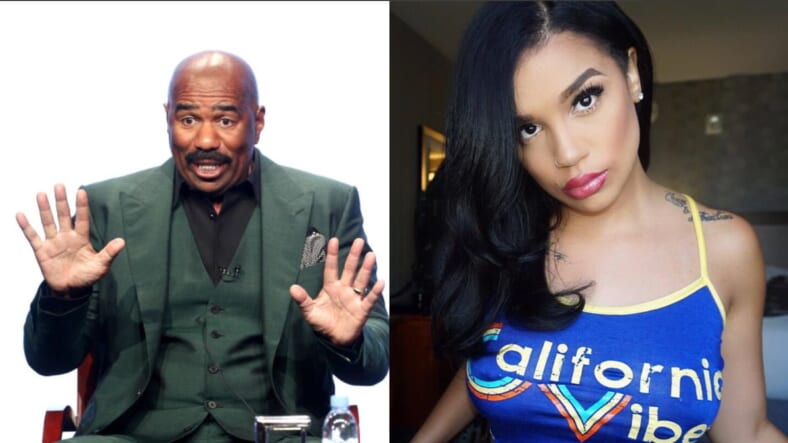 Former 'Bad Girl' claims Steve Harvey discriminated against her by  canceling show appearance - TheGrio