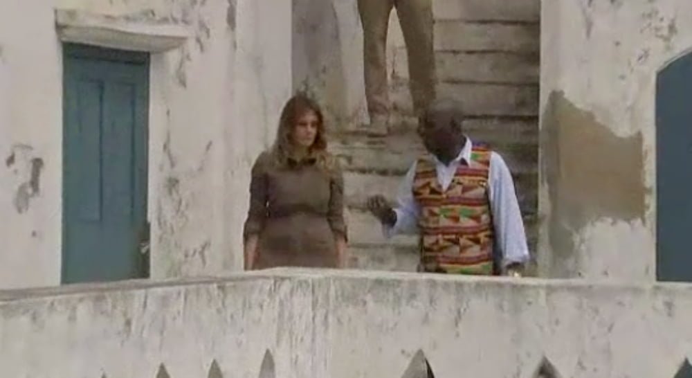 Melania Trump visits slave castle in Ghana thegrio.com