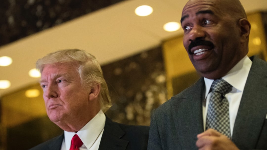Steve Harvey tries to distance himself from Donald Trump