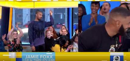 Michael B. Jordan surprises Jamie Foxx on GMA thegrio.com