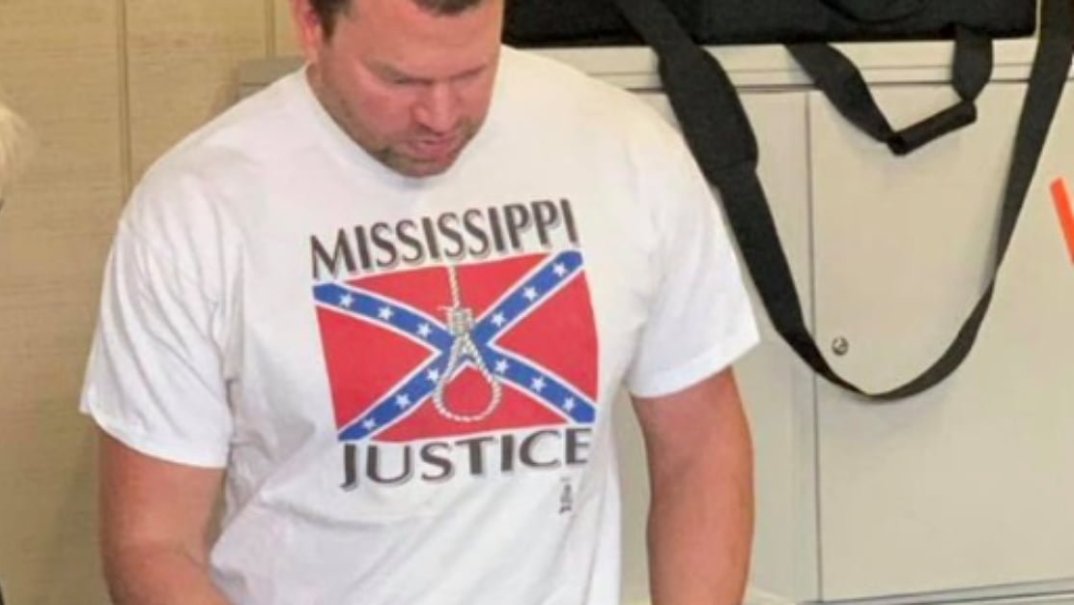 Mississippi man wearing racist t-shirt thegrio.com