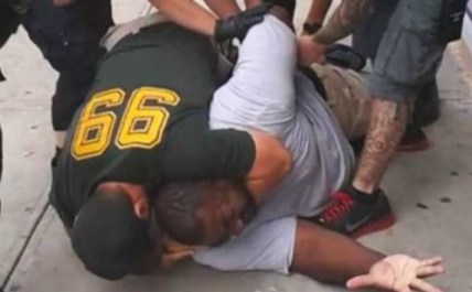 Eric Garner placed in a chokehold by NYPD officer Daniel Pantaleo (Video still/ Ramsey Orta/YouTube)