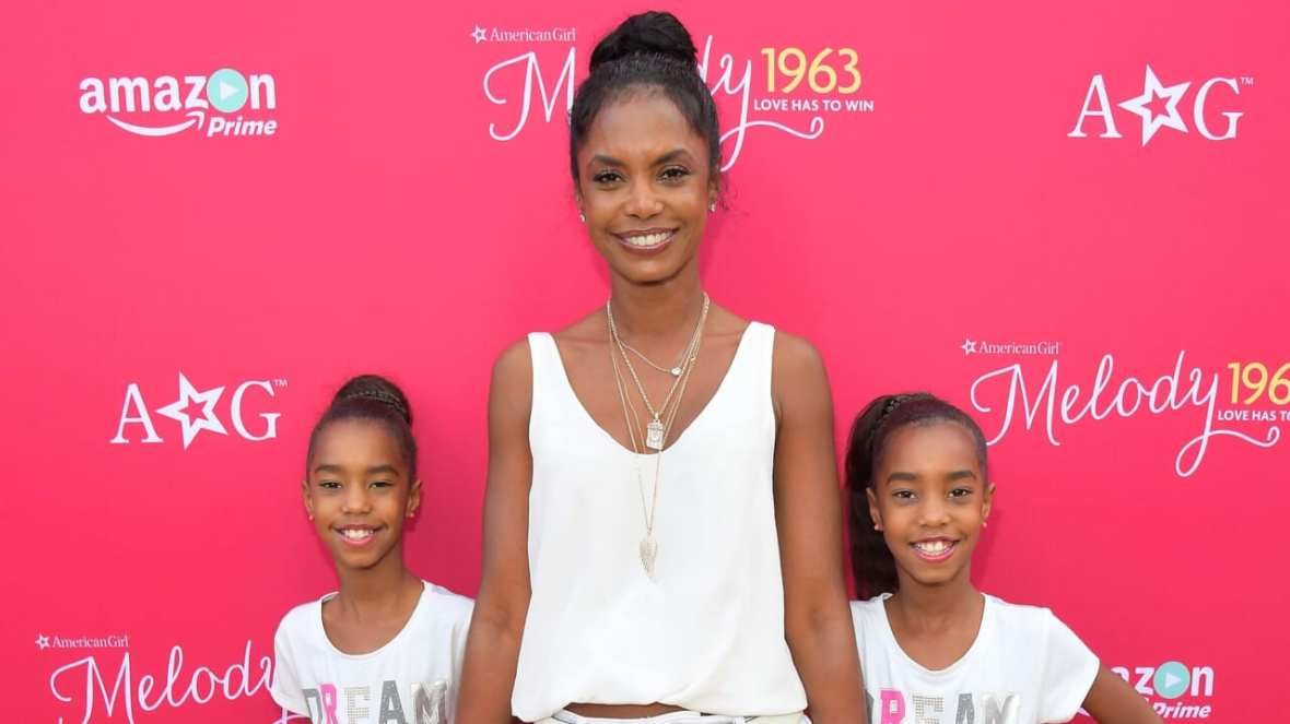 Kim Porter and twins