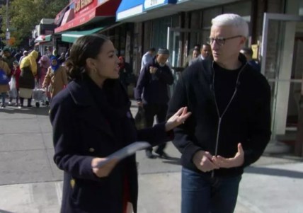 Alexandria Ocasio-Cortez talks to Anderson Cooper for 60 Minutes interview. (CBS News/60 Minutes) thegrio.com