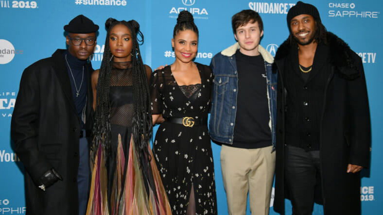 PARK CITY, UT - JANUARY 24: (L-R) Actors Ashton Sanders, KiKi Layne, Sanaa Lathan, Nick Robinson, and Director Rashid Johnson attend the "Native Son" Premiere during the 2019 Sundance Film Festival at Eccles Center Theatre on January 25, 2019 in Park City, Utah. (Photo by Dia Dipasupil/Getty Images) thegrio.com