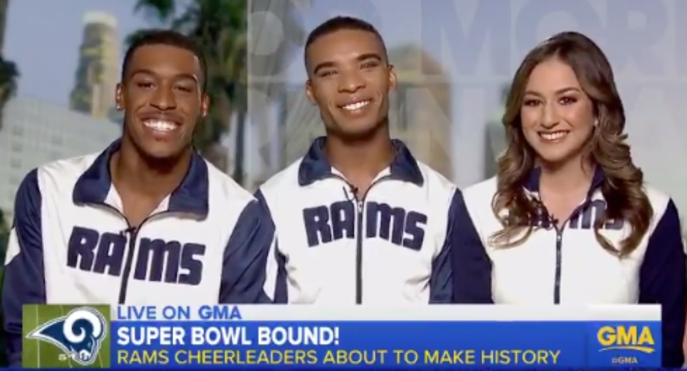 NFL male cheerleaders discuss their Super Bowl plans. (ABC News/GMA) thegrio.com