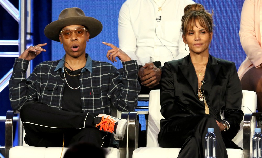 Lena Waithe, left, and Halle Berry participate in the "Boomerang" panel during the BET presentation at the Television Critics Association Winter Press Tour at The Langham Huntington on Monday, Feb. 11, 2019, in Pasadena, Calif. (Photo by Willy Sanjuan/Invision/AP) thegrio.com