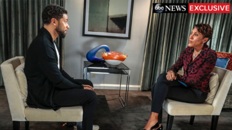 Jussie Smollett spoke with Robin Roberts on GMA for his first TV interview since his assault in Chicago. (ABC News) thegrio.com
