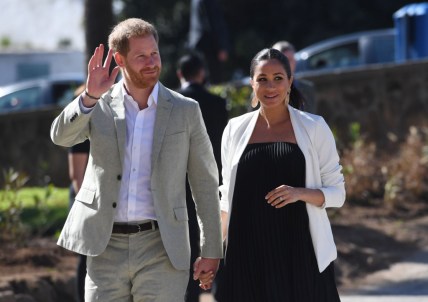 he Duke And Duchess Of Sussex Visit Morocco RABAT, MOROCCO - FEBRUARY 25: Prince Harry, Duke of Sussex and Meghan, Duchess of Sussex walk through the walled public Andalusian Gardens which has exotic plants, flowers and fruit trees during a visit on February 25, 2019 in Rabat, Morocco. (Photo by Facundo Arrizabalaga - Pool/Getty Images) thegrio.com