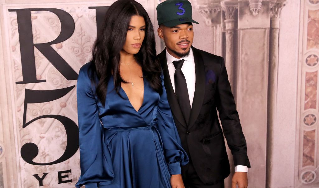 NEW YORK, NY - SEPTEMBER 07: Kirsten Corley and Chance the Rapper attend the Ralph Lauren fashion show during New York Fashion Week at Bethesda Terrace on September 7, 2018 in New York City. (Photo by Rob Kim/Getty Images)