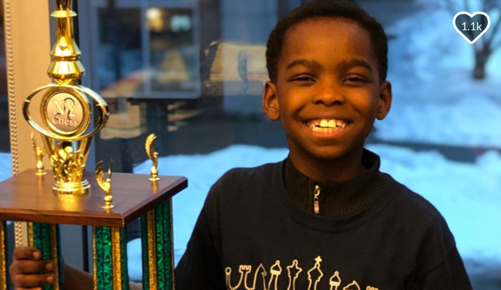 Tanitoluwa Adewumi becomes chess champion. (Russ Makofsky/GoFundMe) thegrio.com