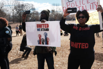 ATLANTA, GEORGIA - FEBRUARY 02: People attend an afternoon rally against racism on February 02, 2019 in Atlanta, Georgia. Alt-right and white supremacist groups had planned to hold a rally at Stone Mountain, a park celebrating confederate history, but backed out after officials closed the park with a heavy police presence. Atlanta is hosting Super Bowl LII between the Los Angeles Rams and New England Patriots on Sunday. (Photo by Spencer Platt/Getty Images) thegrio.com