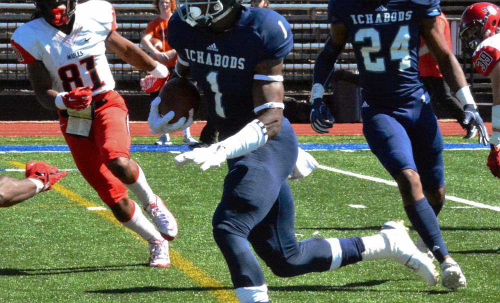 Shawnee Heights and Washburn product Corey Ballentine, shown here Sepr. 22, 2018, an All-America cornerback for the Ichabods, was selected Saturday in the sixth round of the NFL draft by the New York Giants. Hours later he was shot and his friend fellow teammate Dwane Simmons was killed in central Topeka early Sunday morning. (AP Photo, Topeka Capital-Journal, Phil Anderson) thegrio.com