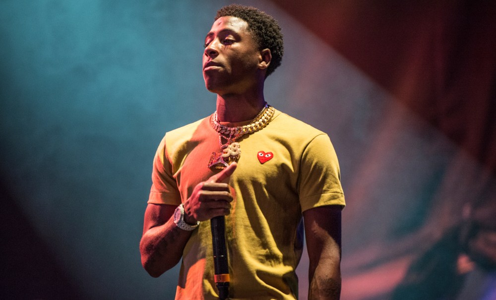 NBA YoungBoy performs at the Lil' WeezyAna Fest at Champions Square on Friday, Aug. 25, 2017, in New Orleans. (Photo by Amy Harris/Invision/AP) thegrio.com