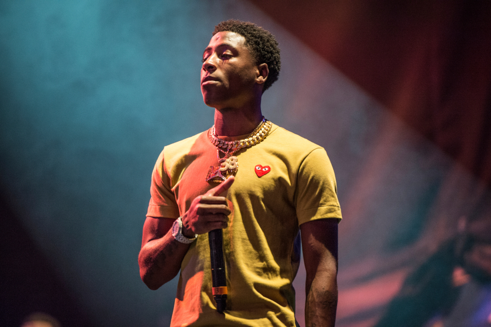 NBA YoungBoy performs at the Lil' WeezyAna Fest at Champions Square on Friday, Aug. 25, 2017, in New Orleans. (Photo by Amy Harris/Invision/AP) thegrio.com