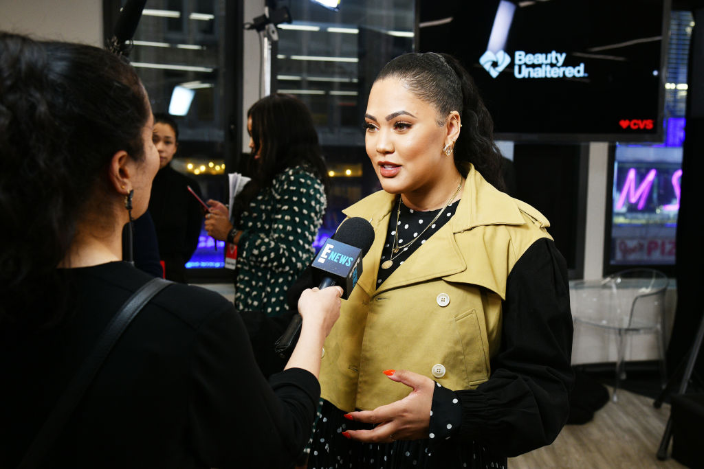 Ayesha Curry is interviewed as CVS Pharmacy unveils new beauty aisles featuring Unaltered brand partner 2019 beauty campaigns on January 24, 2019 in New York City. (Photo by Bryan Bedder/Getty Images for CVS Pharmacy)