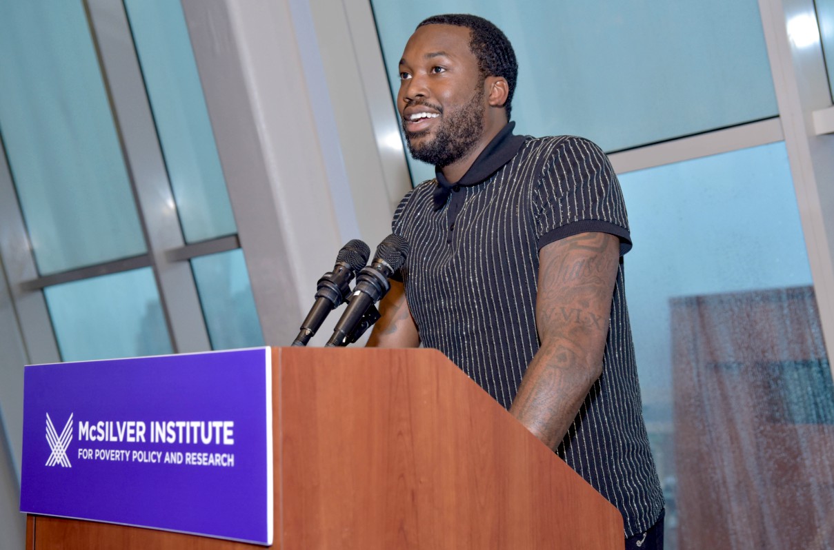 Meek Mill receives social justice award from NYU's McSilver