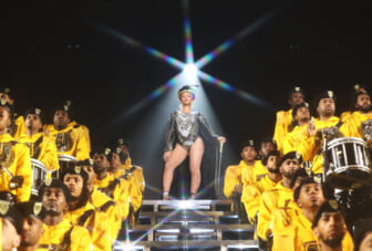 This image released by Netflix shows Beyonce in a scene from her documentary "Homecoming: A Film by Beyoncé." The film earned four Emmy nominations including bids for producing, writing, co-directing and musical direction. (Parkwood Entertainment/Netflix via AP) thegrio.com