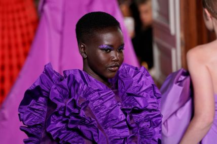 PARIS, FRANCE - JULY 03: Adut Akech walks the runway during the Valentino Fall/Winter 2019 2020 show as part of Paris Fashion Week on July 03, 2019 in Paris, France. (Photo by Peter White/Getty Images) thegrio.com