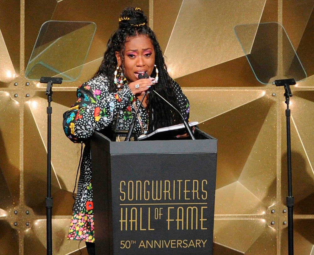 Missy Elliott speaks at the 50th annual Songwriters Hall of Fame induction and awards ceremony at the New York Marriott Marquis Hotel on Thursday, June 13, 2019, in New York. (Photo by Brad Barket/Invision/AP)