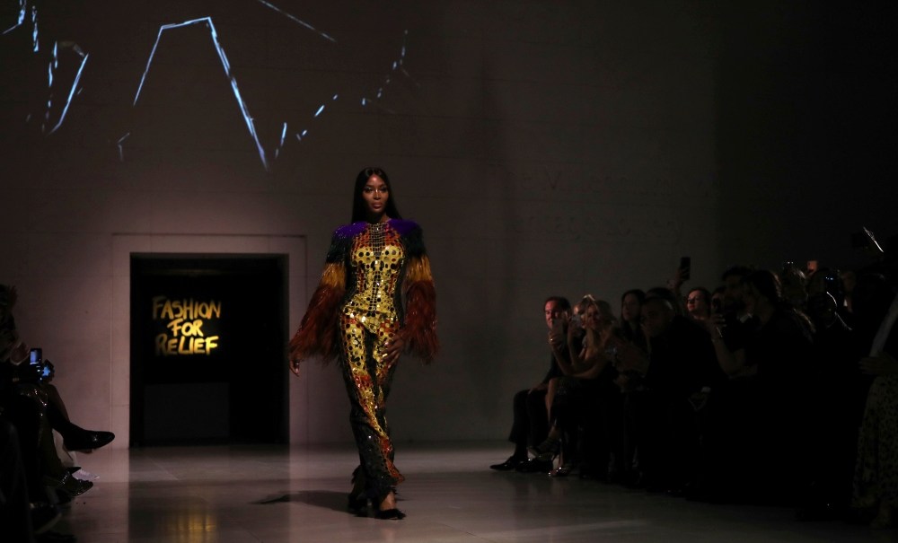 Model Naomi Campbell walks the runway at the Fashion For Relief charity event in central London, Saturday, Sept. 14, 2019. (Photo by Vianney Le Caer/Invision/AP) thegrio.com