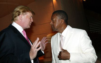 Donald Trump and Bob Johnson during Art for Life Gala Honoring Sean P. Diddy Combs Hosted by Russell Simmons and Kimora Lee Simmons at Mar-a-Lago in Palm Beach, Florida March 11, 2005. (Photo by Johnny Nunez/WireImage) thegrio.com