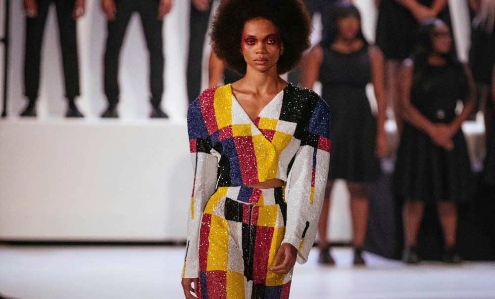 The Pyer Moss collection is modeled during Fashion Week, Sunday, Sept. 8, 2019 in New York. (AP Photo/Kevin Hagen) thegrio.com